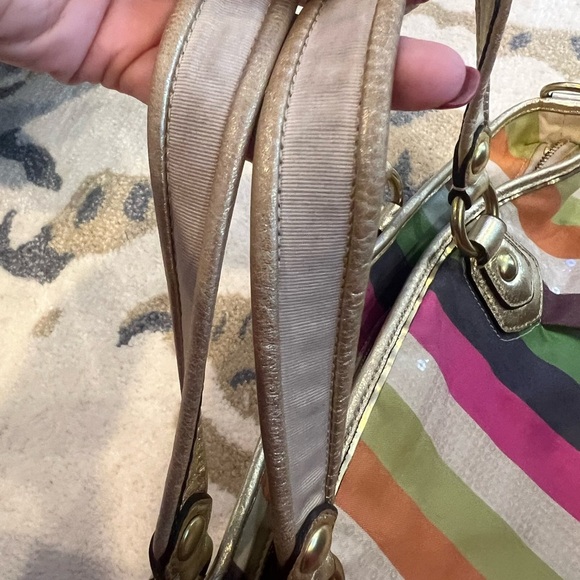 Coach Poppy Legacy Stripe Large Rocker Bag - Picture 16 of 16